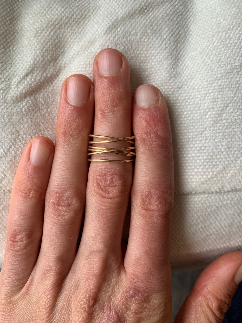 Gold-Tone Multi-Band Crisscross Ring - Women’s Fashion Jewelry